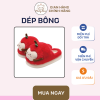 Dép bông hình gấu màu đỏ nhiều mẫu mới 2026